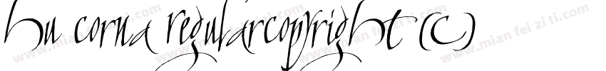 Hu Corna RegularCopyright (c) 1997字体转换